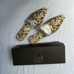 Vince Camuto Snake Skin Mules - 8.5